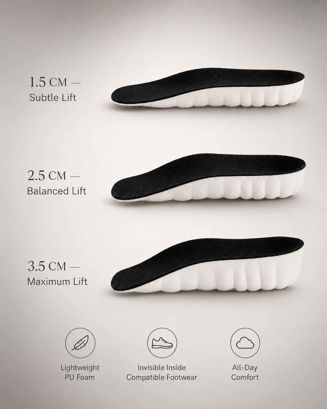 Invisible Height Insoles